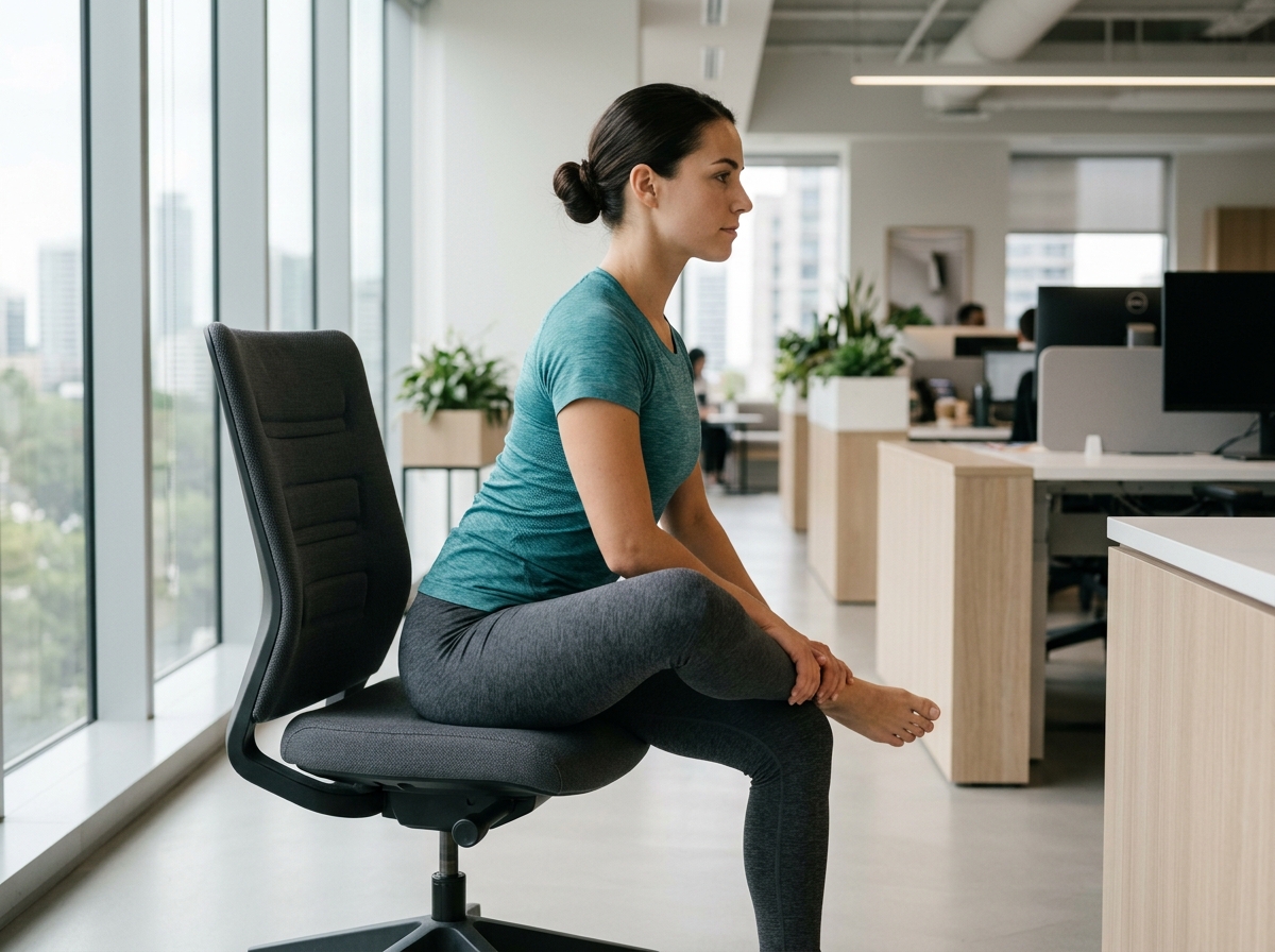 Clinical back pain images demonstration - SEATED DESK PIRIFORMIS